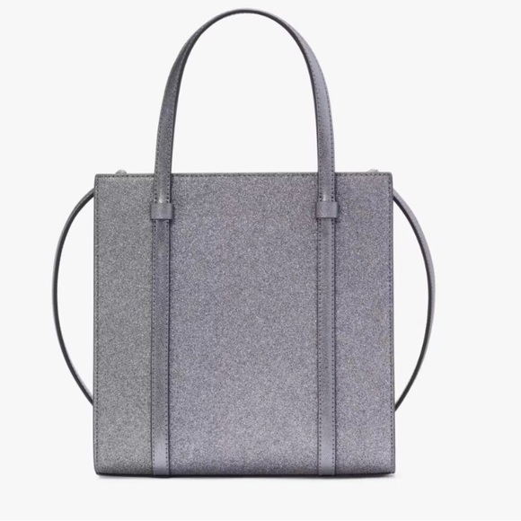 Kate Spade Limited Edition Small Kenzie Glitter Tote Gray NWT MSRP $329 - Picture 2 of 5